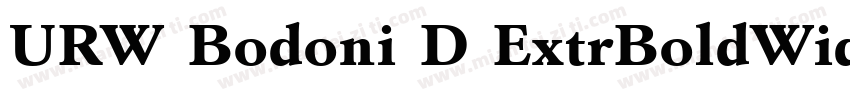 URW Bodoni D ExtrBoldWide字体转换
